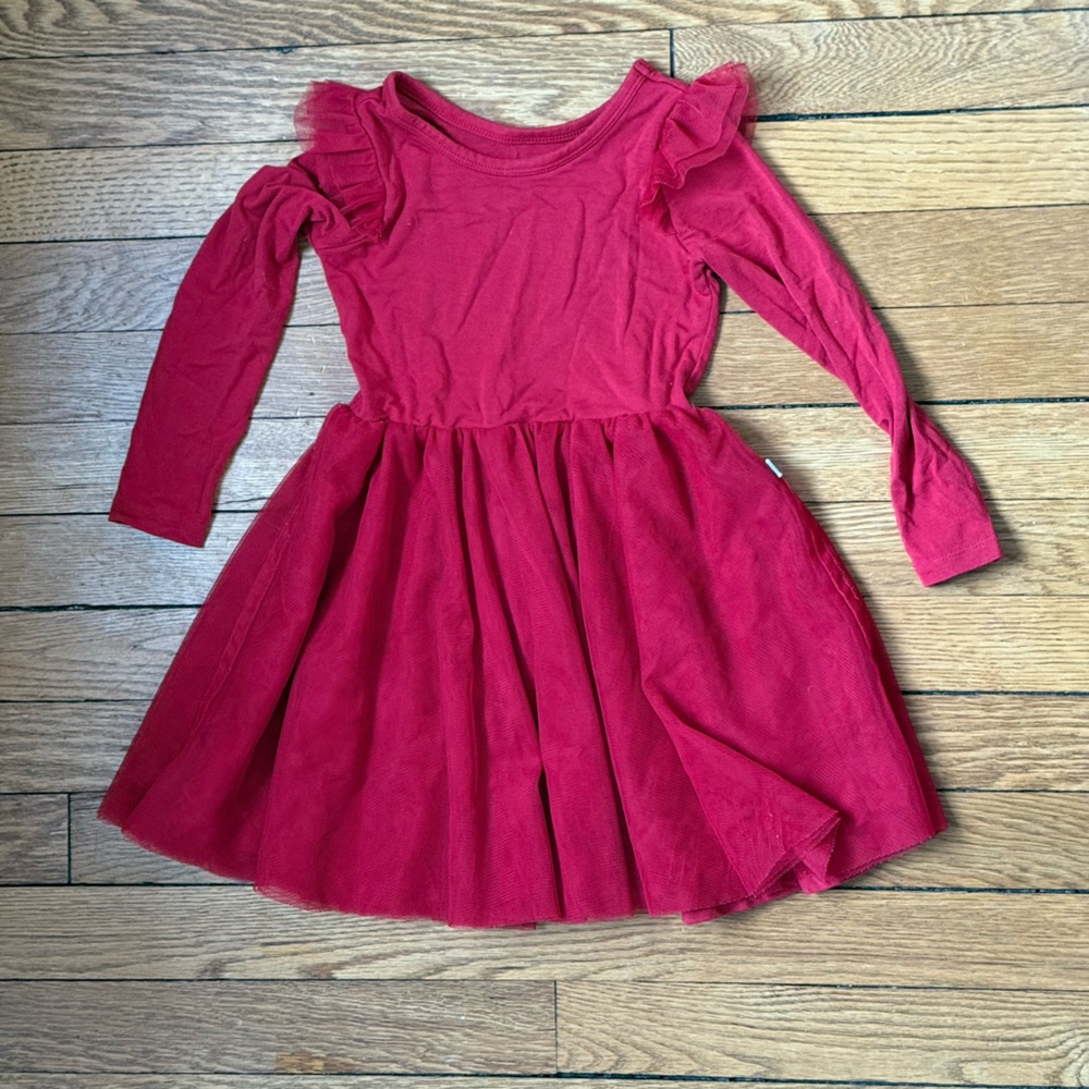 Play by Little Sleepies Red Kids Dress - Size 3